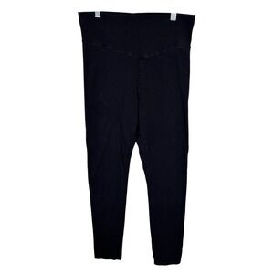 Chelsie Basic Black Stretch Pants Wide Waistband Women's Size XL No Pockets